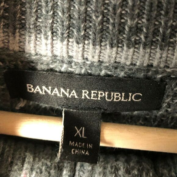 Banana Republic Men’s XL Cotton Blend Pullover Sweater Gray - Picture 3 of 6